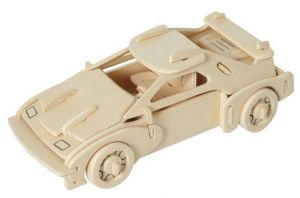 Drewniane puzzle 3D - samochód