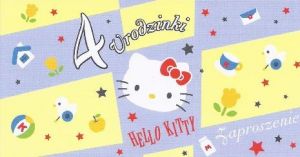 Zaproszenie Hello Kitty 10 sztuk